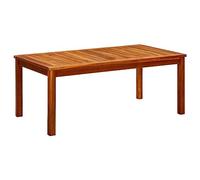 Tavolino da Giardino in Legno Massello di Acacia 110x60x45 cm, Resistente agli Agenti Atmosferici, Design Moderno per Esterni, Ideale per Caffè e Pranzo all'Aperto con Famiglia e Amici