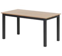 Tavolino da giardino legno chiaro e nero 96 x 52 cm MESSINA