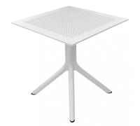 Tavolino da Giardino Quadrato in PP Cm 70x70x75 colore Bianco HF807293-BIAN DecH