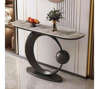 Tavolino da ingresso,tavolino in stile moderno,base in finto marmo,con supporto in metallo dietro il divano;ingressi e ingressi; si adatta a un arredamento(A,100*30*80cm/39.4*11.8*31.5in)