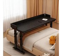 Tavolino da Laptop Con Rotelle Freni, Scrivania Regolabile in Altezza, Porta Pc Computer Altezza, Regolabile Tavolino Letto Divano, per letto, divano(Black2,100cm/39.3in)