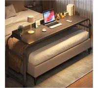 Tavolino Da Lavoro，115-210cm Postazione Di Lavoro In Piedi Tavolo Da Letto Mobile Regolabile In Altezza Con Ruote Generico Tavolo Sopraletto Con Ruote(Color:Nero)