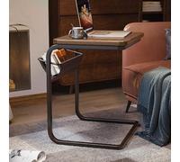 Tavolino da letto con design a forma di C, scorre sotto il divano per una facile conservazione, ideale per soggiorno e camera da letto, snack e convenienza