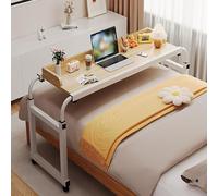 Tavolino da letto, regolabile in altezza, su ruote, per rilassarsi e lavorare tutti i giorni
