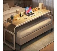 Tavolino Da Letto Regolabile,Rolling Laptop Desk Overbed Table Con Ruote Per Postazione Di Lavoro Portatile In Piedi, Lavoro Di Studio, Colore Legno Medico Ospedaliero(Color:Legno)
