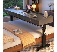 Tavolino da Letto Regolabile,Scrivania per Computer Portatile,Tavolo Servitore Con Ruote,Tavolino da Letto Colazione,per il lavoro, il tempo libero e la ristorazione(B,180x40x68cm/70.8x15.7x26.8")