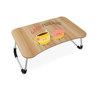 Tavolino da Letto Tavolo Pieghevole Adatto per Letto Divano Pavimento Vassoio per mangiare Marrone Regolabile multifunzione Personalizzato Idea Regalo San Valentino Natale Anniversario Compleanno 3
