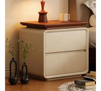 Tavolino Da Notte Legno Tavolino In Stile Moderno Comodini Moderni Mobiletto Da Salotto Con 2 Cassetti for Camera Da Letto E Soggiorno(Khaki,25 * 40 * 48cm)