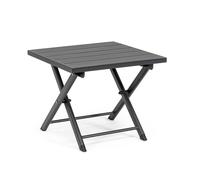 Tavolino da Salotto 44x43x36 cm in Alluminio Taylor Grigio Scuro
