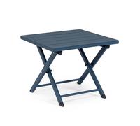 Tavolino da Salotto 44x43x36 cm in Alluminio Taylor Navy