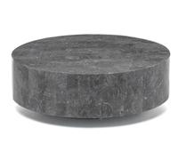 Tavolino da Salotto 85x85xH28 cm in Pietra fossile Round 1 Grigio