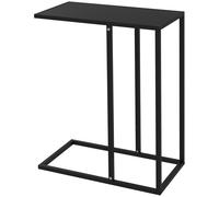 Tavolino da Salotto a Forma di C 46x26x60 cm in Acciaio Nero