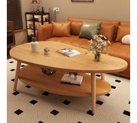 Tavolino da Salotto Aperto a 2 Ripiani for Soggiorno, Tavolino Moderno con Ripiano Portaoggetti, for Sala da Pranzo, Cucina, Studio, Appartamento