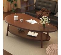 Tavolino da Salotto Aperto a 2 Ripiani for Soggiorno, Tavolino Moderno con Ripiano Portaoggetti, for Sala da Pranzo, Cucina, Studio, Appartamento