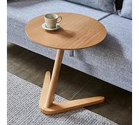 Tavolino da salotto con bordo in legno massello, tavolino per soggiorno, tavolino ad angolo, piccolo comodino semplice per la casa, può muoversi (colore: E, dimensioni: come mostrato) (D come mostrato