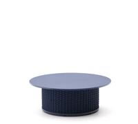 Tavolino da salotto da esterno Sedalis in alluminio con corda blu Ø 99 cm