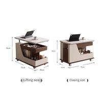 Tavolino da Salotto Divano mobile accanto al tavolino da soggiorno con carrello elevatore a ruote, tavolo da tè, credenza, credenze Tavolo da Tè(C)