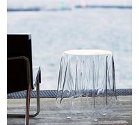 Tavolino da salotto in acrilico, design moderno, trasparente, per soggiorno e balcone