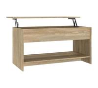 Tavolino da salotto in legno di rovere Sonoma, 102 x 50 x 52,5 cm, stabile e moderno, per appartamenti e balconi, elemento di stile per un'atmosfera accogliente