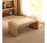 Tavolino da salotto in rattan intrecciato a mano, tavolo basso in stile giapponese, tavolo portatile in bambù per tatami per soggiorno, ufficio e decorazione della casa
