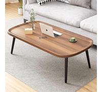 Tavolino Da Salotto Noce 120cm Tavolino Da Caffè Ovale Industriale Tavolino Salotto Legno Con Gambe In Metallo Art Deco Tavolino Da Divano Montaggio Facile Per Soggiorno Camera Da Letto (Size : 100cm