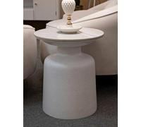 Dmora Tavolino da Salotto Rakaia, Tavolo Basso da caffè, Portariviste per Divano, Ripiano da Soggiorno, 40x40 h47 cm, Bianco