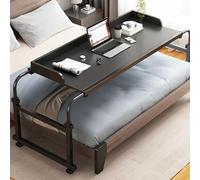 Tavolino Da Salotto Regolabile In Altezza，letto Regolabile E Portatile Tavolo Servitore Regolabile Scrivania Con Ruote Computer Desk(Color:Nero+)