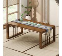 Tavolino da tè giapponese pieghevole in bambù, compatto e facile da pulire, ideale per soggiorno, ufficio, sala da pranzo, design salvaspazio