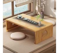 Tavolino da tè pieghevole in bambù giapponese per soggiorno e sala da pranzo, elegante decorazione per la casa, 100 x 50 x 30 cm, design salvaspazio versatile ed elegante