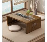 Tavolino da tè pieghevole in legno di noce, in stile giapponese, portatile, pieghevole, tavolino da caffè e altare per meditazione, soggiorno e sala da pranzo, piccolo tavolo basso decorativo