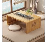 Tavolino da tè pieghevole in legno di noce, in stile giapponese, tavolino da caffè e altare per meditazione, tavolino basso portatile per soggiorno e sala da pranzo (dimensioni compatte)