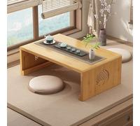Tavolino da tè pieghevole in legno di noce, in stile giapponese, tavolino da caffè e altare per meditazione e decorazione bassa del soggiorno, piccolo tavolo da pranzo portatile