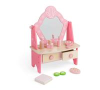 Tavolino da trucco in legno per bambini rosa