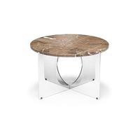 Tavolino Design By Us, Cromo/marmo Grigio