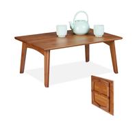 Tavolino Divano Salotto Bambù Effetto Legno Noce Tavolo Pieghevole 25x60x40 cm