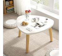 Tavolino Divano, Tavolino basso da caffè, tavolino laterale for divano, seduta sul pavimento, soggiorno, camera da letto, balcone, multicolore, 15,8-19,7x11,9 pollici(White,15.8"D x 11.9"H)