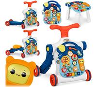 Tavolino educativo, lavagna, deambulatore interattivo, 5 in 1, blu, Ricokids