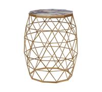 Tavolino effetto marmo e oro 34 cm HALSEY