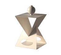 Tavolino geometrico in ferro, tavolino da caffè multistrato per piccoli spazi, tavolino angolare creativo e pratico, ideale per uso comodino e arredamento del soggiorno