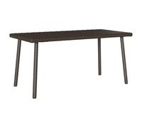 Tavolino Giardino Rettangolare 80x40x37 cm in Polyrattan Marrone, Tavolo da Esterno Resistente alle Intemperie con Piano Stabile e Struttura in Acciaio, Ideale per Terrazza Giardino Balcone