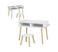 TAVOLINO HOMCOM Con Sgabello Per Bambini IT312-110V80WT
