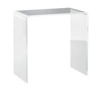 HOMCOM Tavolino da Salotto in Acrilico a U con Bordi Lisci e Angoli Arrotondati, 53.5x30.5x53.5 cm, Trasparente Aosom