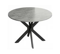 TAVOLINO HOMCOM IT83A-443V80GY - MDF e acciaio, 110x110x76cm, piano rotondo pieghevole