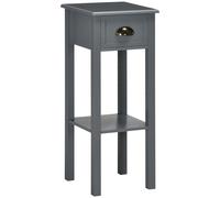 Tavolino Homcom Tavolino in stile moderno con cassetto e ripiano portaoggetti 30X30X75 cm