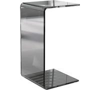 Tavolino in Acrilico, Divano di Lusso Leggero, Tavolino da caffè, Tavolino Minimalista, Tavolo D'angolo da Soggiorno in Vetro Trasparente per Piccoli Spazi da Soggiorno, Smoke Grey