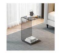 Tavolino in acrilico trasparente a forma di C, design salvaspazio per soggiorno, camera da letto o come compagno di divano, migliora l'arredamento della casa