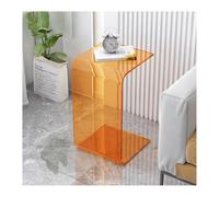 Tavolino in acrilico trasparente a forma di C, design salvaspazio per soggiorno, camera da letto o come compagno di divano, migliora l'arredamento della casa