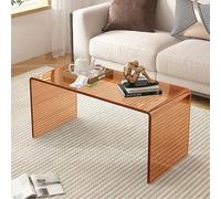 Tavolino in acrilico, trasparente, a forma di C, piccolo comodino, tavolino per computer portatile, per soggiorno, camera da letto, balcone, patio e ufficio