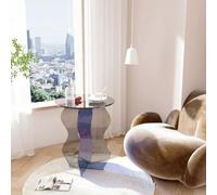 Tavolino in acrilico, versatile comodino rotondo per soggiorno, camera da letto, bagno, ufficio, mobili dal design squisito