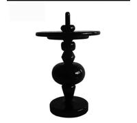 Tavolino in Fibra di Vetro, tavolino Rotondo Moderno, palo in Rovere massello, tavolino da caffè Rotondo Piccolo, tavolino da Divano Piccolo, Comodino per Soggiorno, Camera da Letto e Ufficio